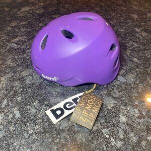 NWT Bern Zip Mold Purple Biking Helmet Girls Medium 55.5 - 57 cm